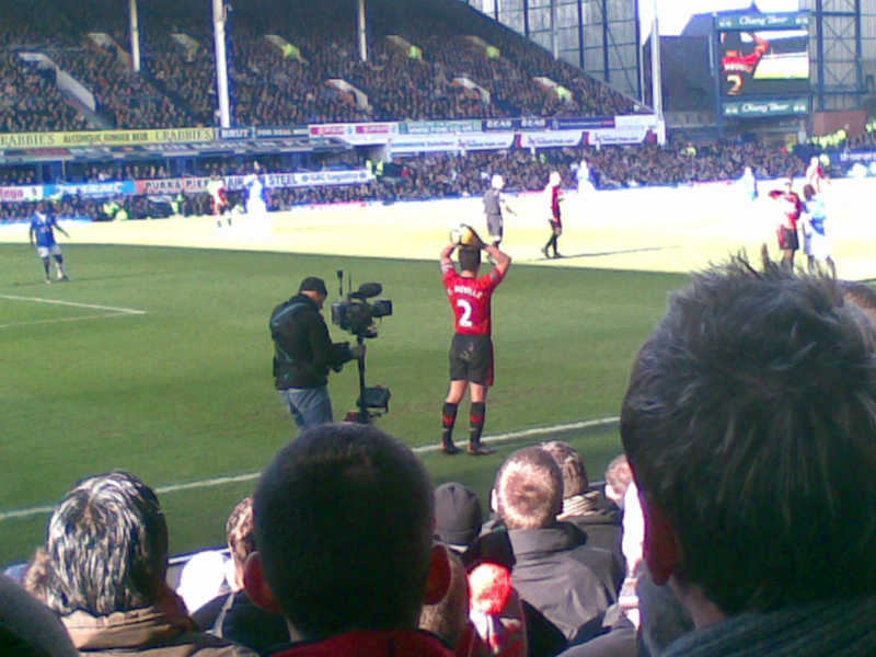 Gary Neville  Everton V Man Utd 20 Feb 2010