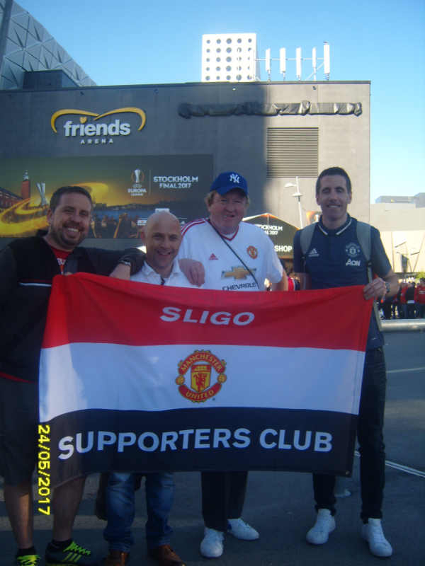 John, Francie, Eddie & Conor outside the Friends Arena, Stockholm