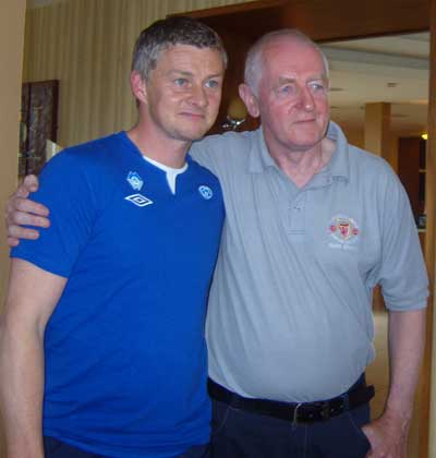 Ole Solskjaer with Martin Gallagher